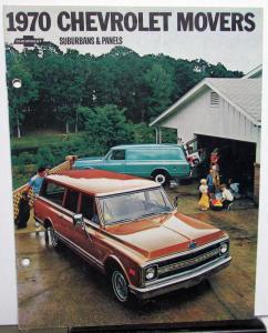 1970 Chevrolet Suburban and Panels Truck Dealer Sales Brochure Original