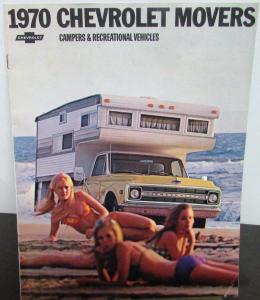 1970 Chevrolet Campers & RV Motor Home Van Truck Dealer Brochure Original