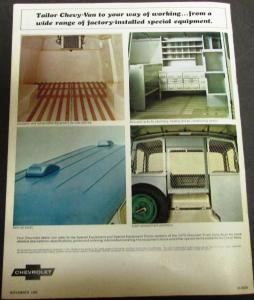 1970 Chevrolet Chevy Van & Sportvan Truck Dealer Sales Brochure Original
