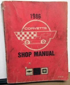 1986 Chevrolet Corvette Dealer Service Shop Repair Manual Original