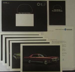 1969 Chrysler Color Plates with Envelope and Letter New Yorker Newport 300 Wagon