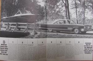 1966 Chrysler Dealer Tow Package Sales Brochure Newport New Yorker Imperial Rare