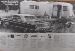 1966 Chrysler Dealer Tow Package Sales Brochure Newport New Yorker Imperial Rare