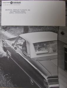 1966 Chrysler Dealer Tow Package Sales Brochure Newport New Yorker Imperial Rare