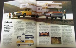 1971 Chevy Pickup Camper Van Suburban Blazer Motor Home El Camino Brochure