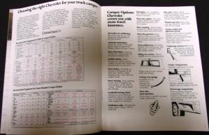 1971 Chevy Pickup Camper Van Suburban Blazer Motor Home El Camino Brochure