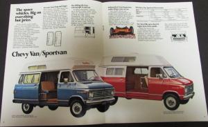 1971 Chevy Pickup Camper Van Suburban Blazer Motor Home El Camino Brochure