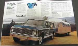 1971 Chevy Pickup Camper Van Suburban Blazer Motor Home El Camino Brochure