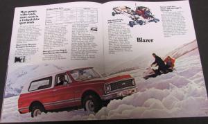 1971 Chevy Pickup Camper Van Suburban Blazer Motor Home El Camino Brochure