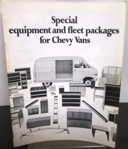 1971 Chevrolet Truck Vans Dealer Brochure Equipment & Fleet Packages Original
