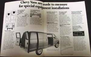 1971 Chevrolet Truck Vans Dealer Brochure Equipment & Fleet Packages Original
