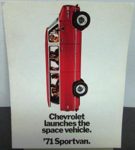 1971 Chevrolet Sportvan GS GE 10 20 30 Sales Brochure Folder Original