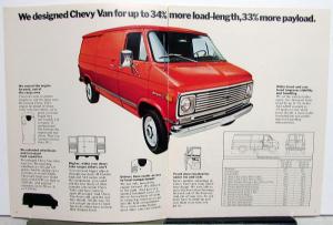 1971 Chevy Van SG & GE 10 20 30 Models Truck Sales Brochure Original