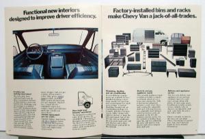 1971 Chevy Van SG & GE 10 20 30 Models Truck Sales Brochure Original
