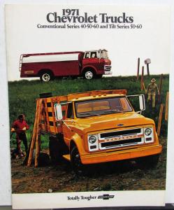 1971 Chevrolet Conventional 40 50 60 Tilt 50 60 Truck Sales Brochure Original
