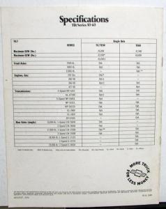 1971 Chevrolet Conventional 40 50 60 Tilt 50 60 Truck Sales Brochure Original