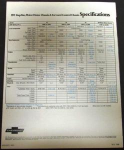 Original 1971 Chevrolet Truck  Dealer Brochure Step-Van Forward Control Chassis