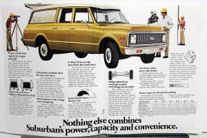 1971 Chevrolet Suburban CS & CE 10 & 20 Truck Dealer Sales Brochure Original