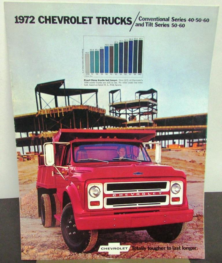 1972 Chevrolet H/D Conventional & Tilt Cab 40 50 60 Truck Sales Brochure Orig