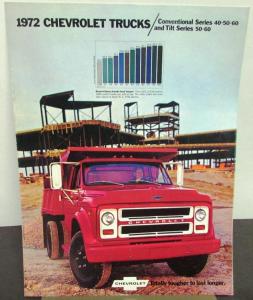 1972 Chevrolet H/D Conventional & Tilt Cab 40 50 60 Truck Sales Brochure Orig