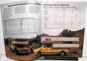 1972 Chevrolet Camper RV Motor Home Truck Dealer Sales Brochure Original