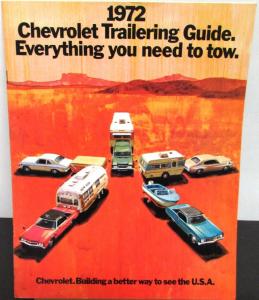 Original 1972 Chevrolet Dealer Sales Brochure Trailering Guide Camper