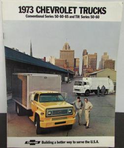 1973 Chevrolet Conventional Series 50 60 65 Tilt Truck Sales Brochure Original