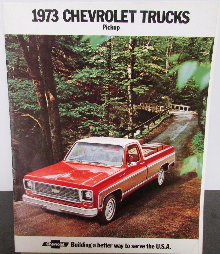1973 Chevrolet Pickup Fleetside Stepside Crew Cab Truck Dealer Brochure Original