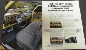 1973 Chevrolet Pickup Fleetside Stepside Crew Cab Truck Dealer Brochure Original