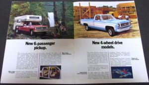 1973 Chevrolet Pickup Fleetside Stepside Crew Cab Truck Dealer Brochure Original