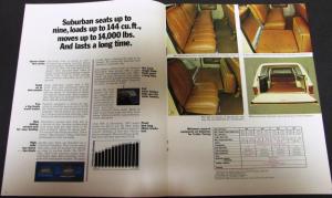 1973 Chevrolet Suburban Truck Dealer Color Sales Brochure Original