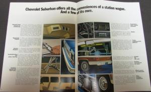 1973 Chevrolet Suburban Truck Dealer Color Sales Brochure Original