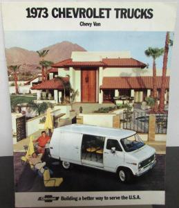 1973 Chevrolet Chevy Van Truck Dealer Sales Brochure Original