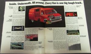 1973 Chevrolet Chevy Van Truck Dealer Sales Brochure Original