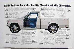 1973 Chevrolet Luv Pickup Truck Dealer Color Sales Brochure Original
