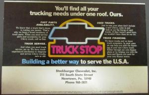1973 Chevrolet Pickup Blazer El Camino Truck Sales Folder Mailer Original