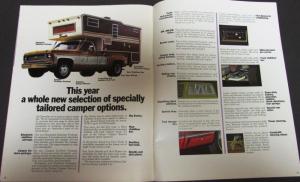 1973 Chevrolet Pickup RV Camper Motor Home Truck Sales Brochure Original