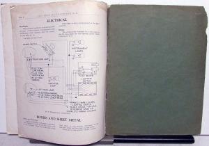 Supplement to Pontiac 1935 Shop Manual Standard Six Original