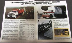 1974 Chevrolet Conventional Cab 50 60 65 Tilt Truck Dealer Brochure Original
