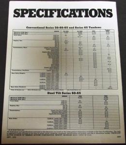 1974 Chevrolet Conventional Cab 50 60 65 Tilt Truck Dealer Brochure Original