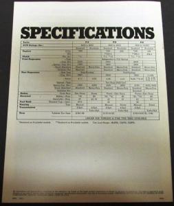 1974 Chevrolet Step-Van Forward Control Chassis Truck Dealer Brochure Original