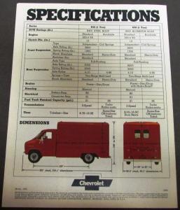 1974 Chevrolet Chevy Hi-Cube Van Truck Dealer Sales Folder Original