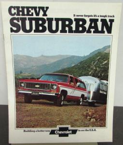 1974 Chevrolet Suburban Truck Dealer Color Sales Brochure Original