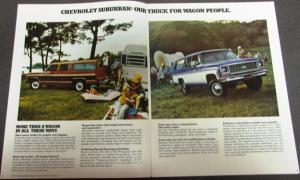 1974 Chevrolet Suburban Truck Dealer Color Sales Brochure Original