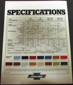 1974 Chevrolet Suburban Truck Dealer Color Sales Brochure Original