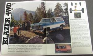 1974 Chevrolet Blazer 2 & 4 Wheel Drive Truck Dealer Sales Brochure Original