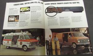 1974 Chevrolet Chevy Van Truck Dealer Sales Brochure Revision 1