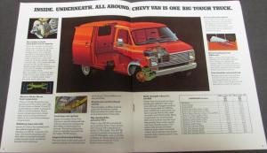 1974 Chevrolet Chevy Van Truck Dealer Sales Brochure Revision 1