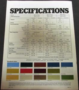 1974 Chevrolet Chevy Van Truck Dealer Sales Brochure Revision 1