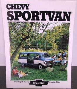 1974 Chevrolet Chevy Sportvan Truck Dealer Sales Folder Brochure Original